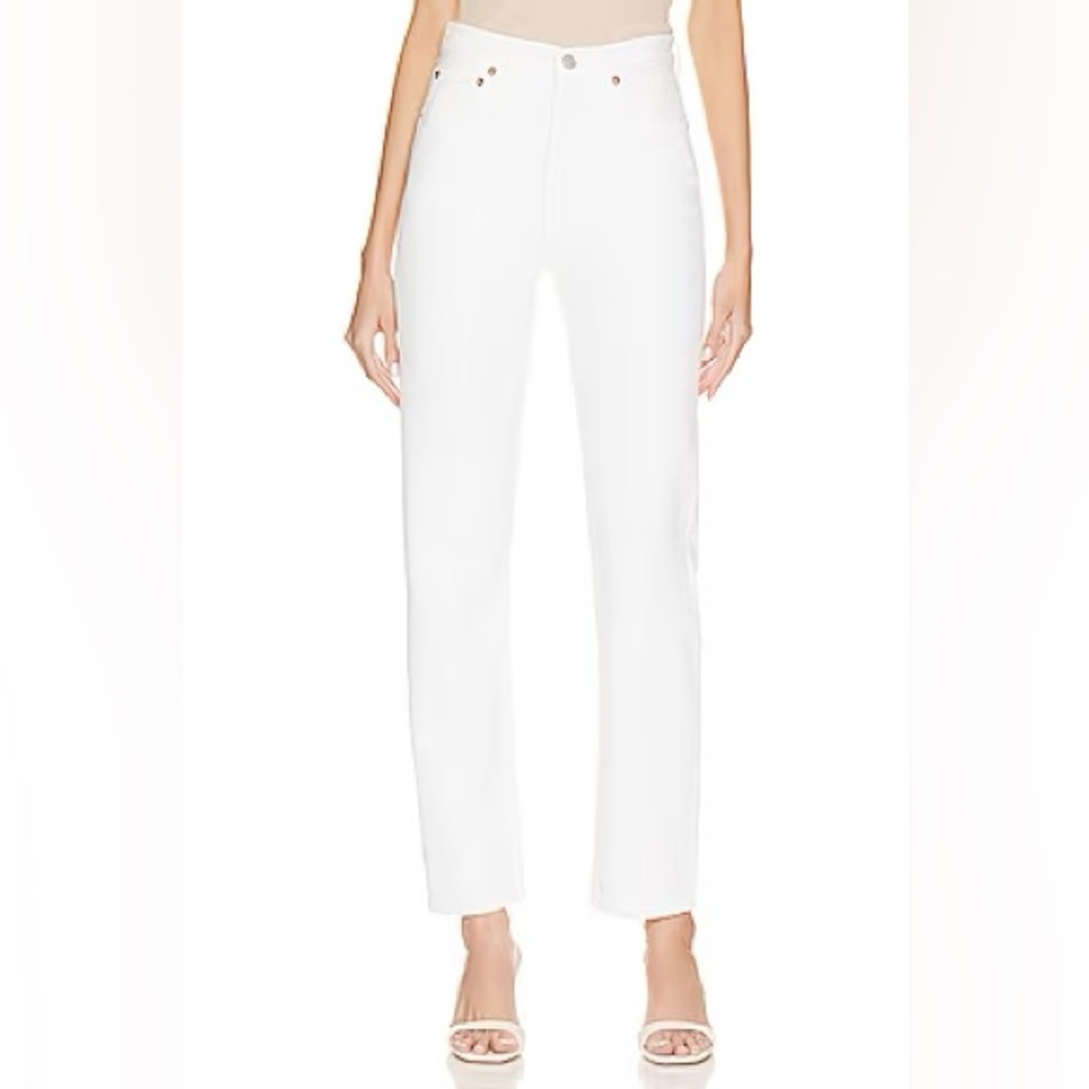 Agolde 90’s Pinch Waist White Jeans